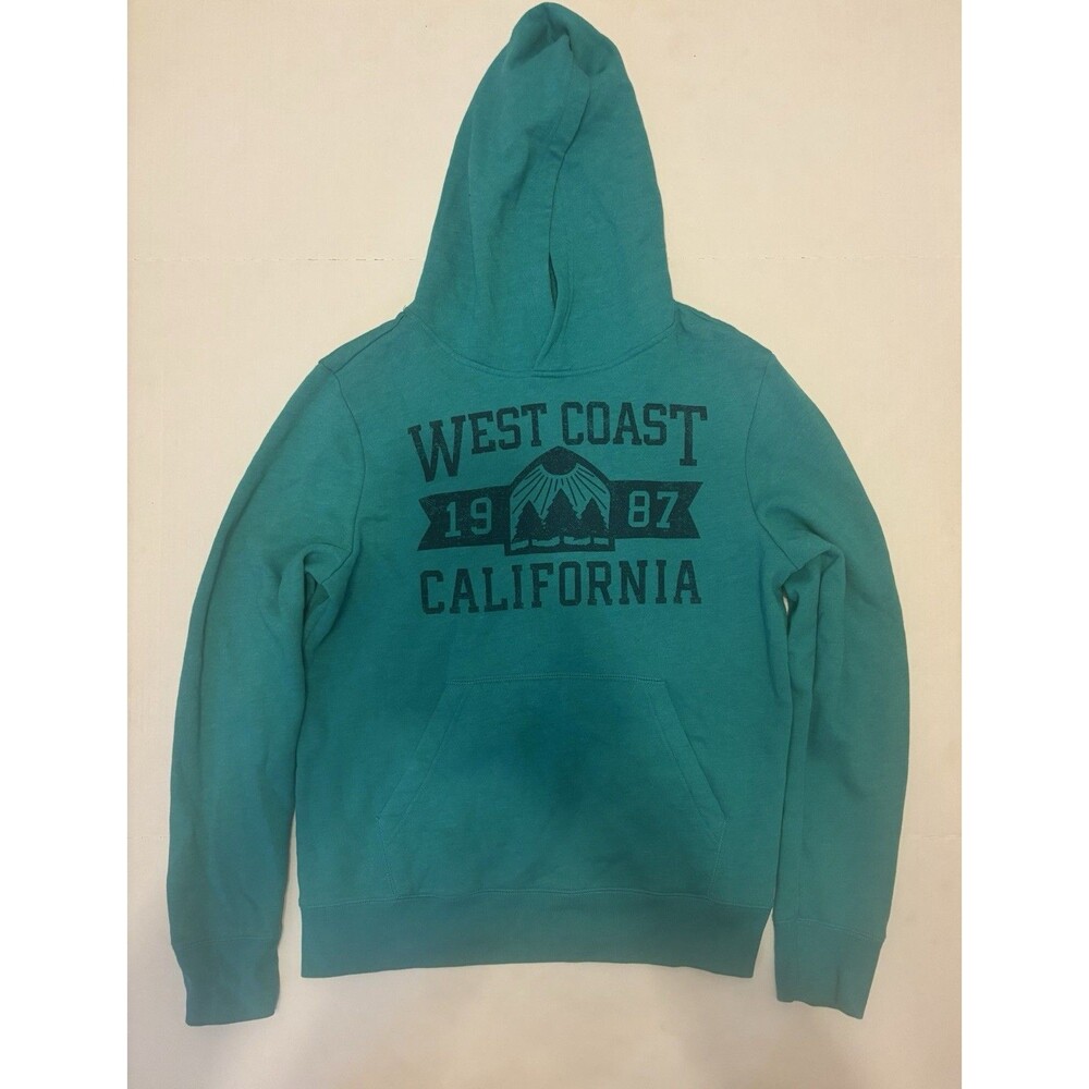 Aéropostale Women’s L Green Fleece Pullover Hoodie Graphic Logo Pockets